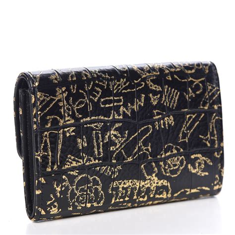 chanel graffiti wallet|chanel graffiti resale.